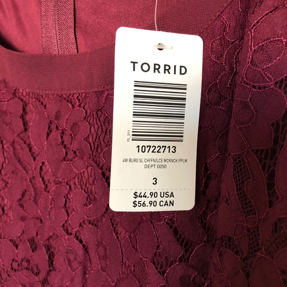 Cranberry Lace top - Picture 5 of 5